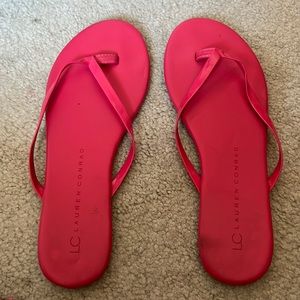Lauren Conrad coral flip flops